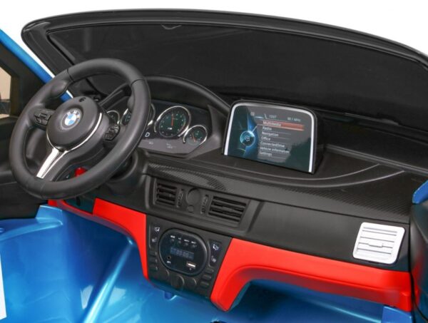 Masinuta electrica pentru copii BMW X6M (2168) XXL cu 2 locuri, Albastru metalizat