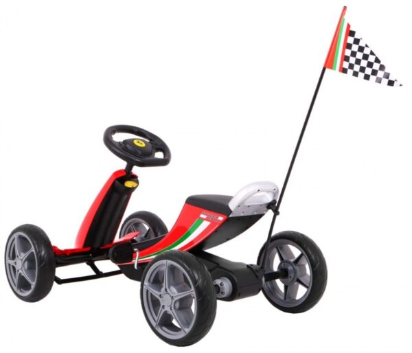 Kart cu pedale pentru copii FERRARI (8931) Rosu