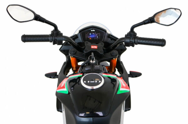Motocicleta electrica pentru copii 12 Volti Aprilia Tuono V4 (A010) Negru