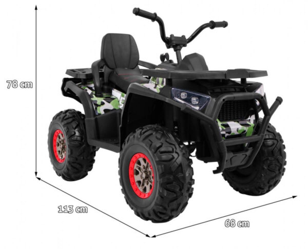 ATV electric pentru copii 4×4 cu telecomanda Desert 900 (XMX607) Military