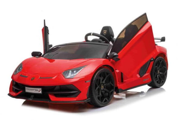 Masinuta electrica pentru copii Lamborghini Aventador SVJ Roadster Lux 12V cu 2 locuri (2028) Rosu