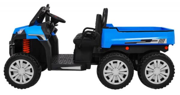 Masinuta electrica „Tractor tip ferma” 4×4 LUX cu remorca (A730) Albastru