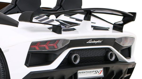 Masinuta electrica pentru copii Lamborghini Aventador SVJ Roadster Lux 12V cu 2 locuri (2028) ALB