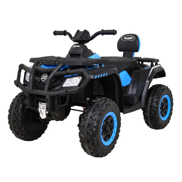 ATV electric pentru copii cu 2 locuri XT-SPEED FAST EDITION 200W 24V 4×4, cu cupa detasabila (S615) Albastru