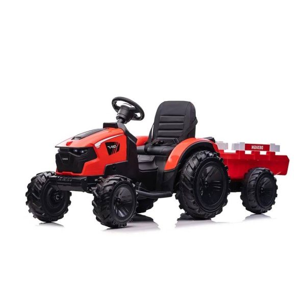 Tractor electric pentru copii cu remorca 720-T Lux (2068) Rosu