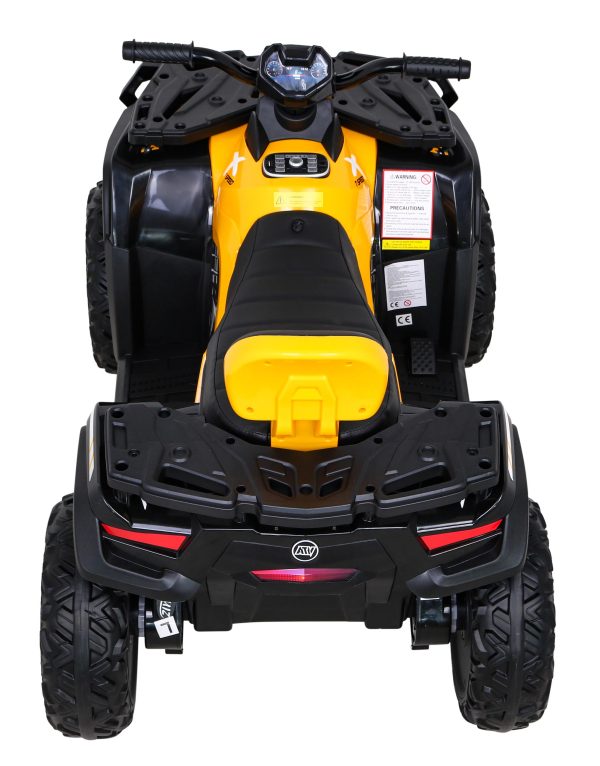 ATV electric pentru copii cu 2 locuri XT-SPEED 180W 24V 4×4, (S615) Galben
